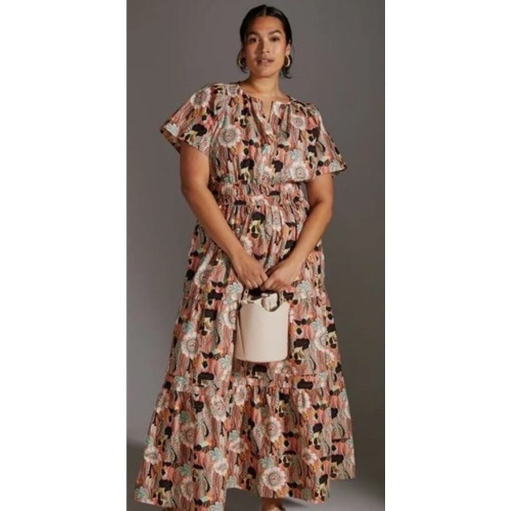 Anthropologie Floral Somerset Maxi Dress XL